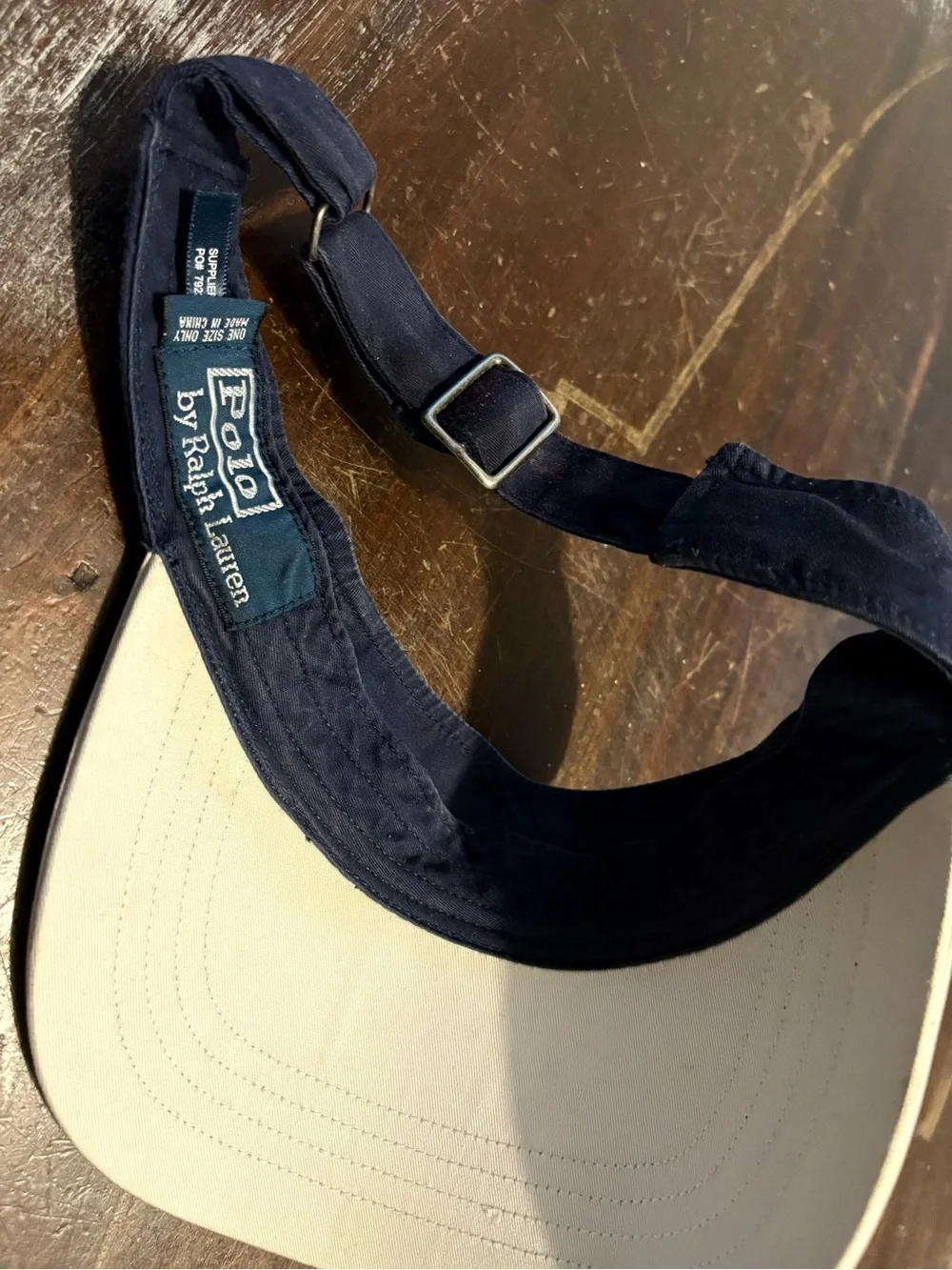 Vintage 1990’s Ralph Lauren Women's Navy Visor with White Pony Accent - Picture 4 of 4